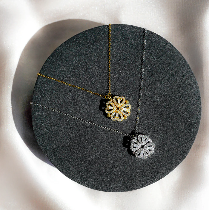 Daughter's 4-Leaf Clover "Lucky Charm" Necklace and Forever Red Gift Box