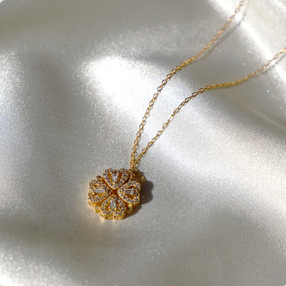 Daughter's 4-Leaf Clover "Lucky Charm" Necklace and Forever Red Gift Box