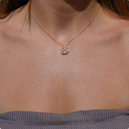 Daughter's 4-Leaf Clover "Lucky Charm" Necklace and Forever Red Gift Box