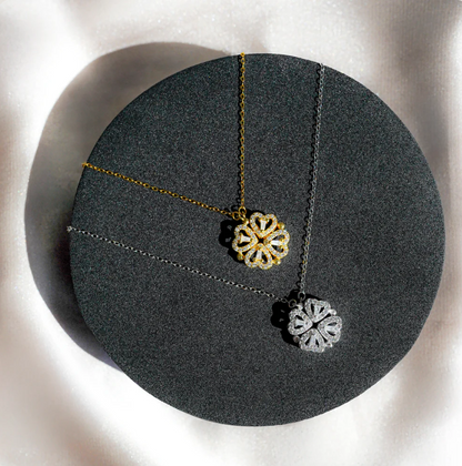 Daughter's 4-Leaf Clover "Lucky Charm" Necklace and Forever Red Gift Box