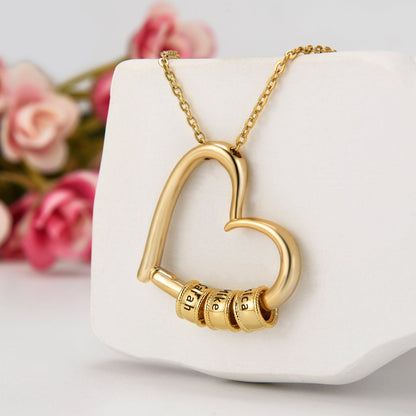 Heart of Our Family - Personalized Necklace with A Dozen Roses Box