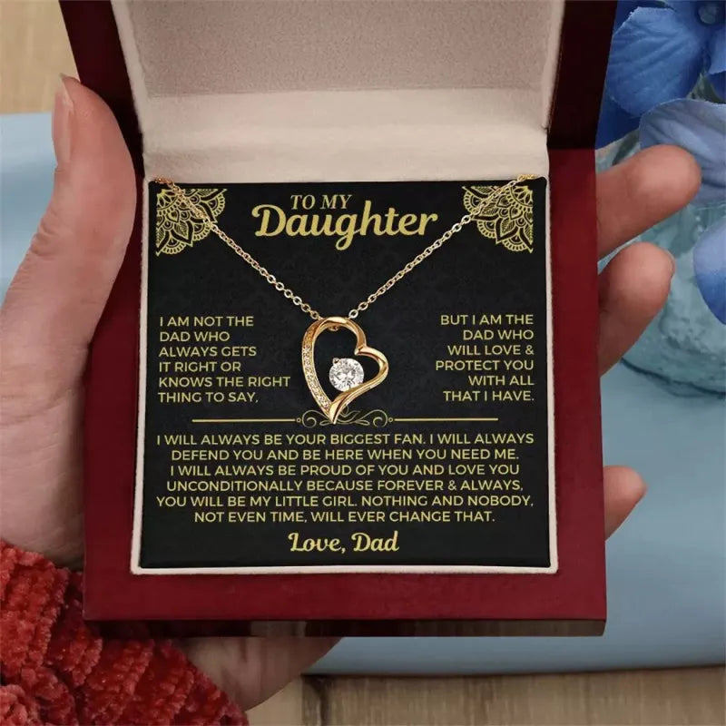 "Always My Little Girl" Forever Love Necklace in Luxury LED Box