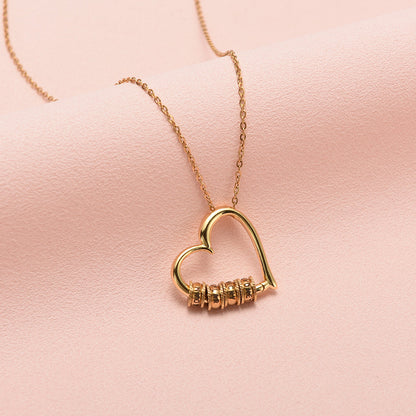 Heart of Our Family - Personalized Necklace with A Dozen Roses Box