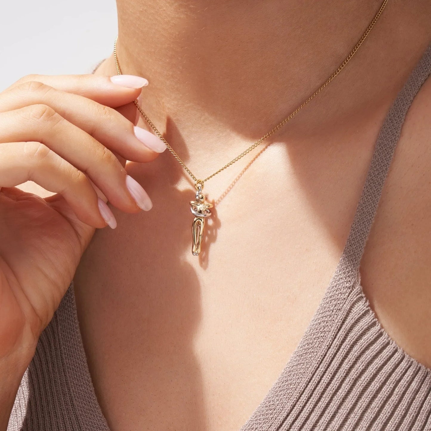 To My Daughter - "Embrace" Necklace with Wooden gift box