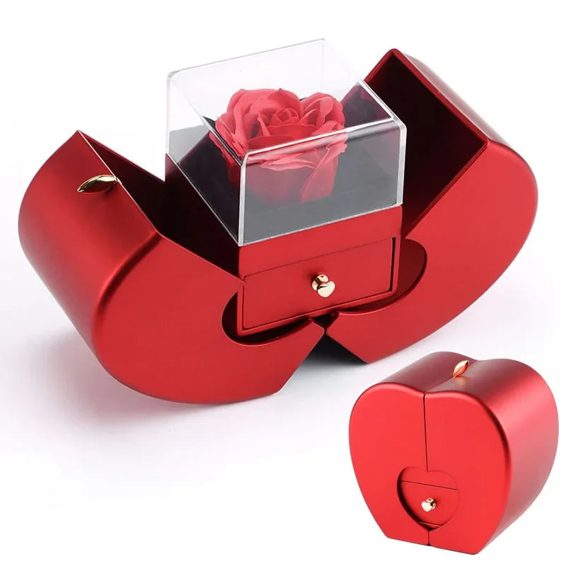 Daughter's 4-Leaf Clover "Lucky Charm" Necklace and Forever Red Gift Box